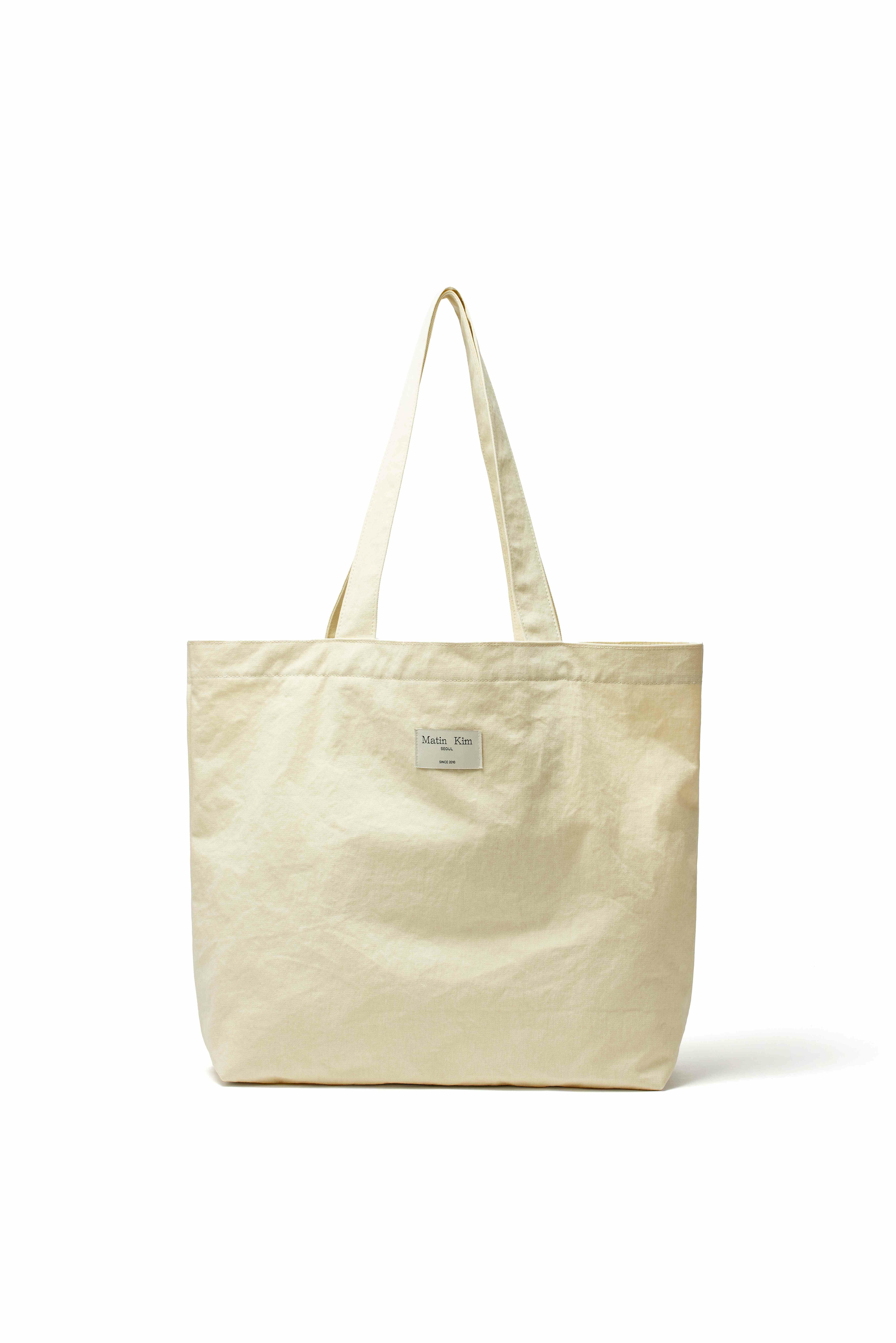 首爾LOGO大容量托特包 淺米色
