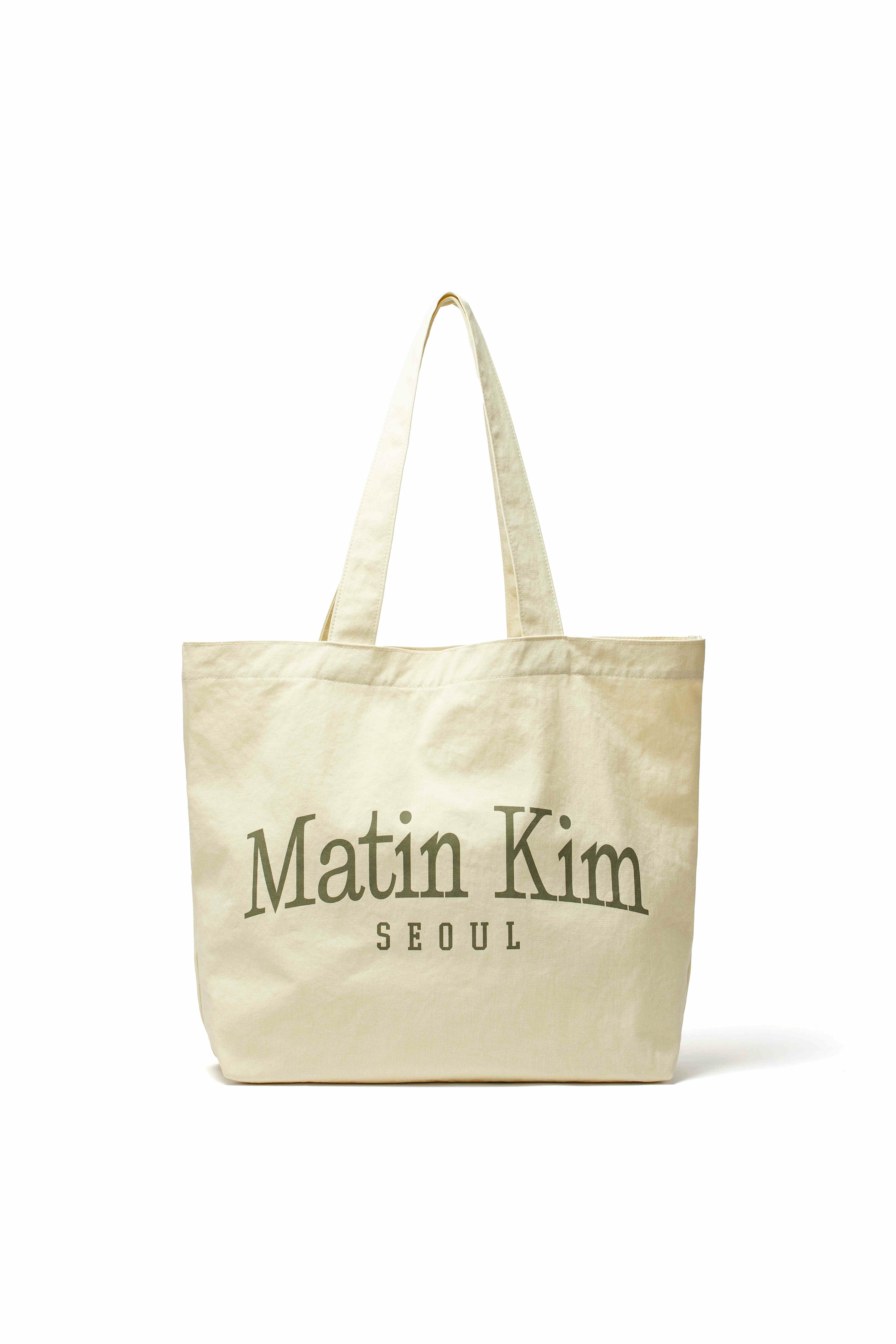 首爾LOGO大容量托特包 淺米色