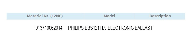 飛利浦 EBS121 1X21W T5 不可調光電子鎮流器
