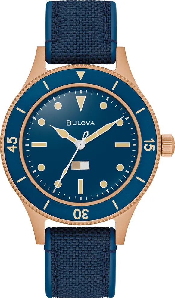 萬年鐘錶 - BULOVA 寶路華  150週年特別版   Mil-Ships美國海軍青銅錶殼自動上鍊機械潛水錶 98A325  錶徑 41MM