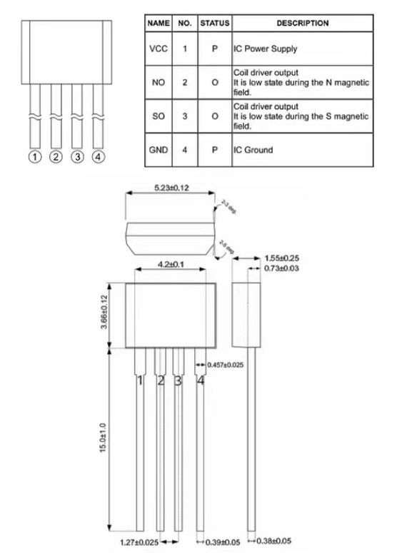 【UCI電子】(CC1-10) 477 霍爾 477H 單圈風扇霍爾元件感測器