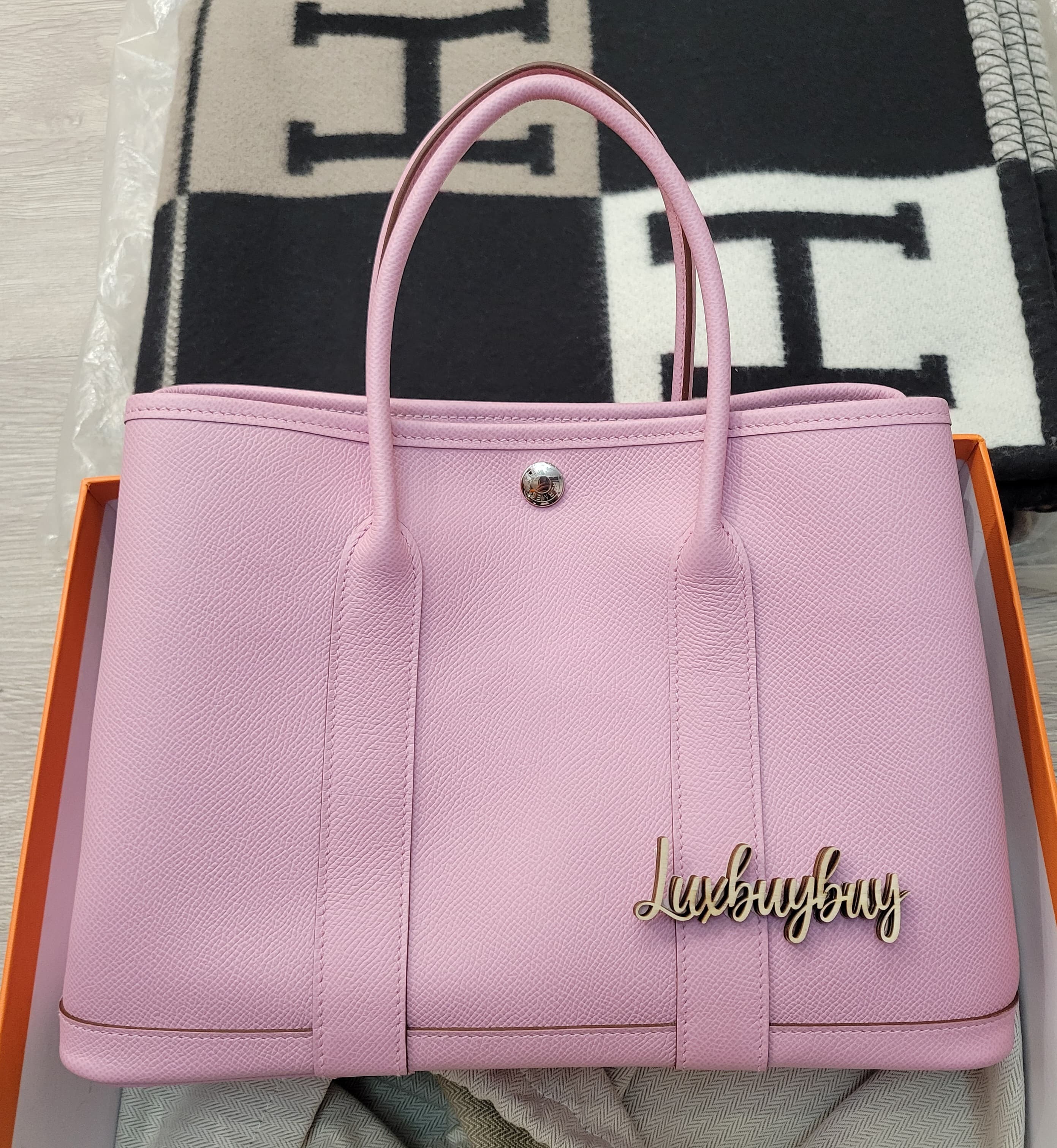 未使用品 UNUSED/99 % NEW HERMES GARDEN PARTY 30  X9 Mauve Sylvestre CK 錦葵紫 EPSOM