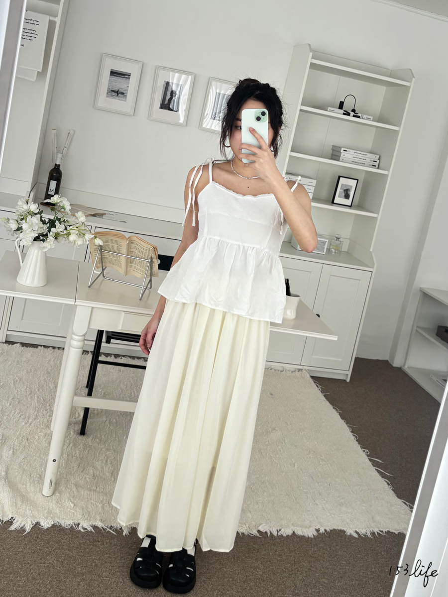 |現貨|🇰🇷雪紡寬褲裙(2色)