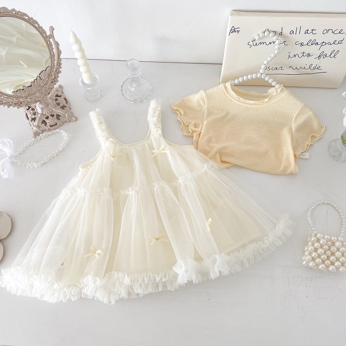 好美蝴蝶結紗裙套裝