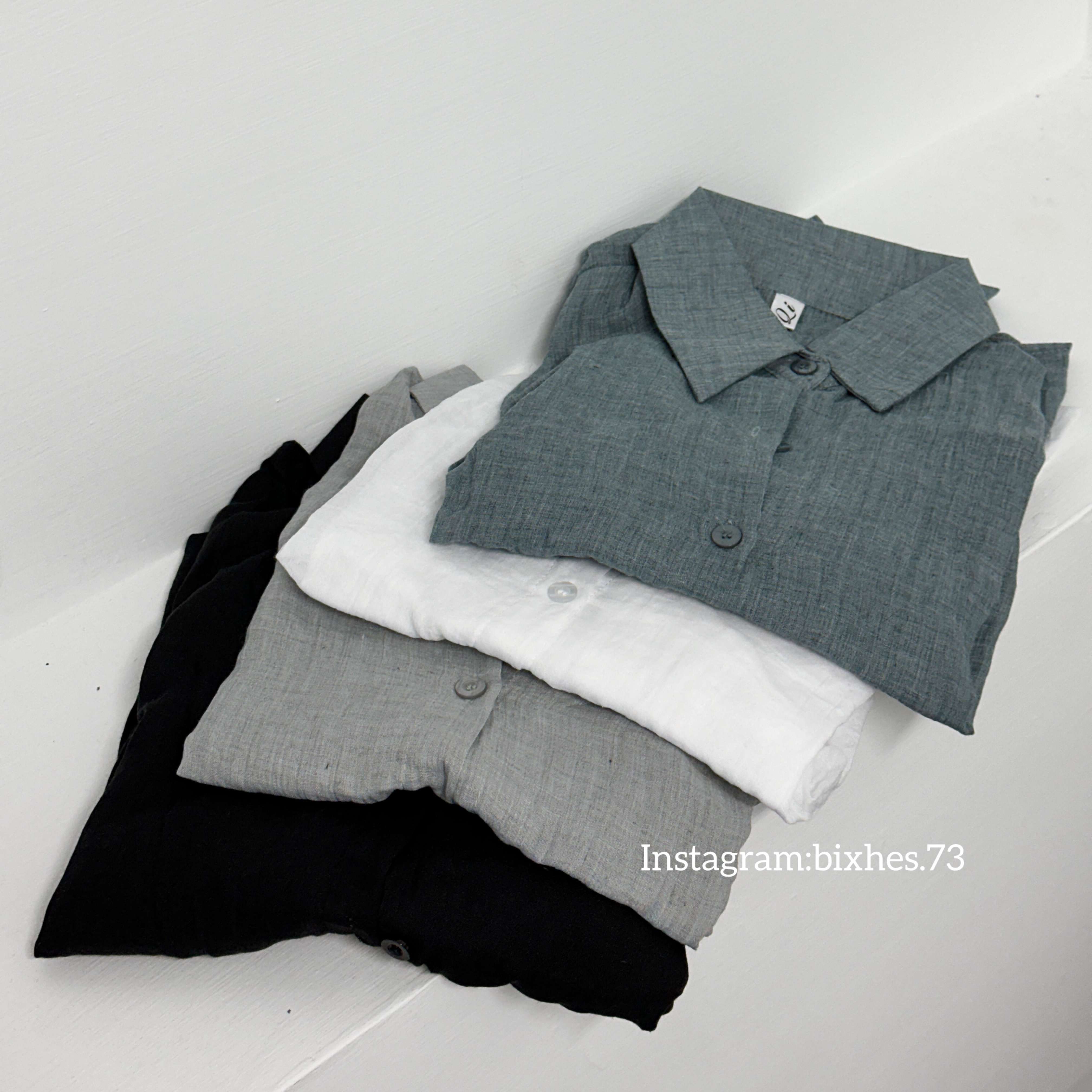 皺皺棉麻防曬短款襯衫(G00053)