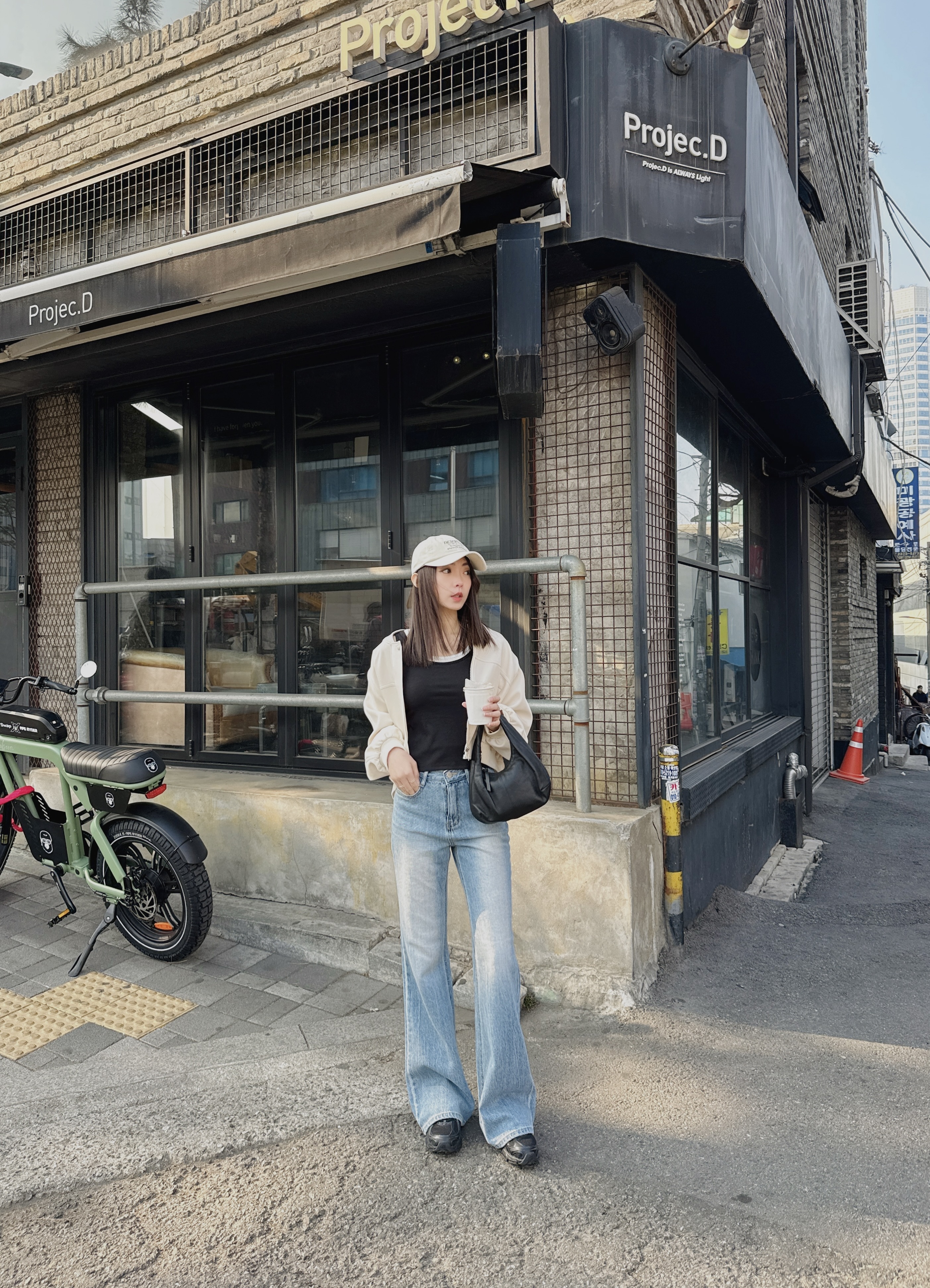 許願再開 / Top1韓系時髦必備軟料淺丹寧寬褲 (M)