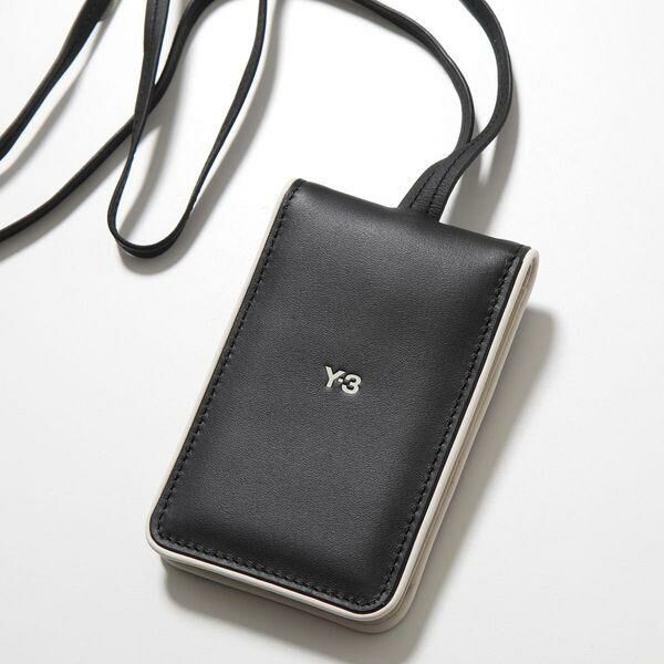 【 Y-3 LANYARD 頂級皮革卡夾 - 黑x白 】