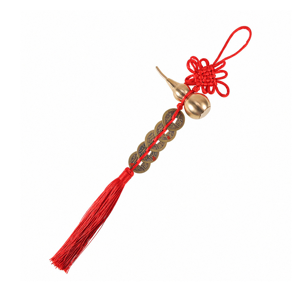 【風水好好玩】化煞納福葫蘆五帝錢吊飾 (風水格局/鎮宅化煞/消災解厄/防小人/)