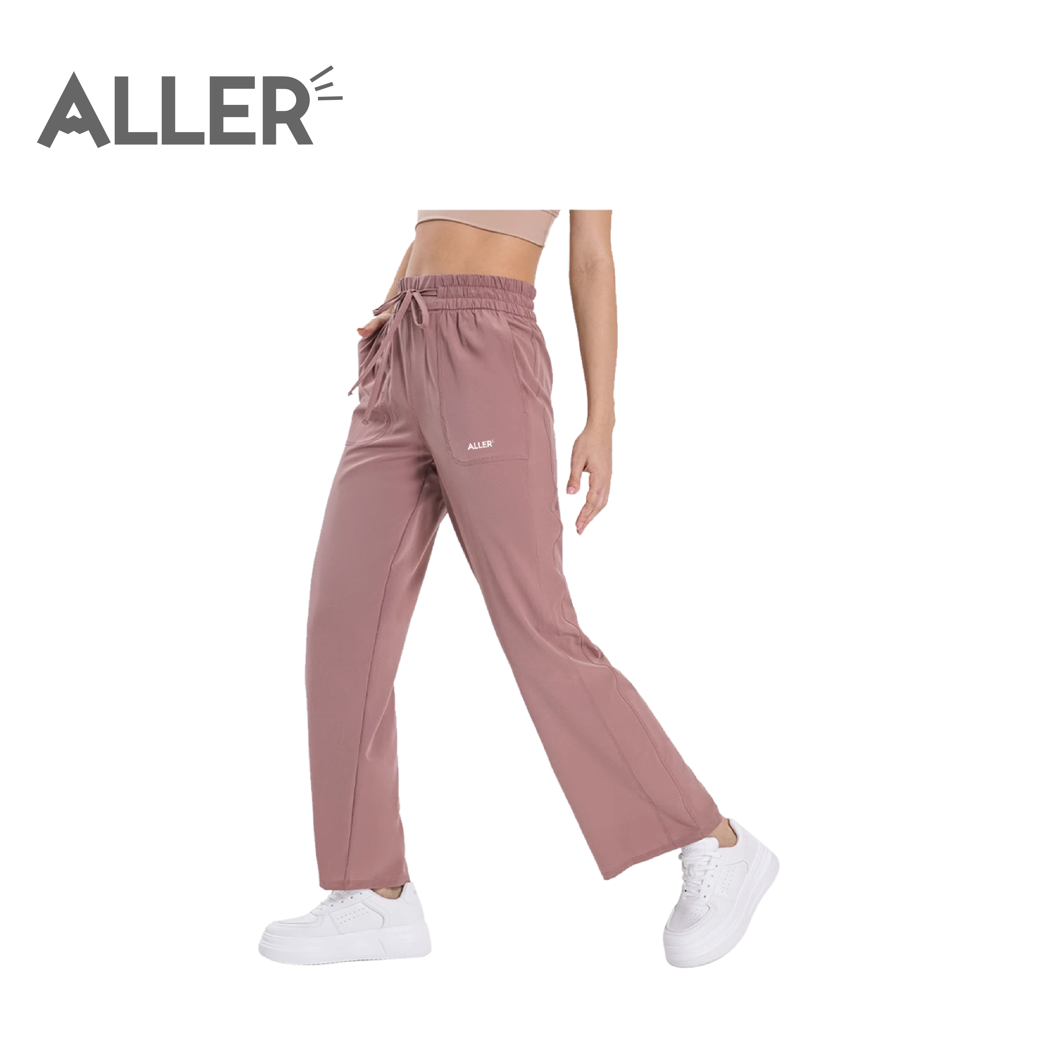 ALLER 修身垂感闊腿褲 女款 (3色) 21AL077