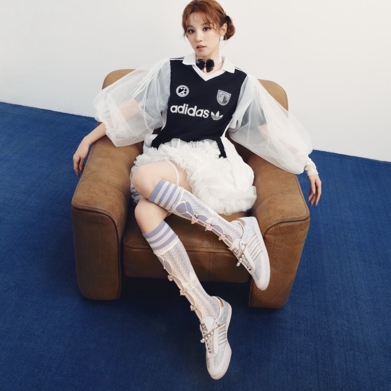 ADIDAS SAMBA OG 奶茶 珍珠金鍊 宋雨琦同款 奶油白 香檳金 圖騰 女款 JQ2616