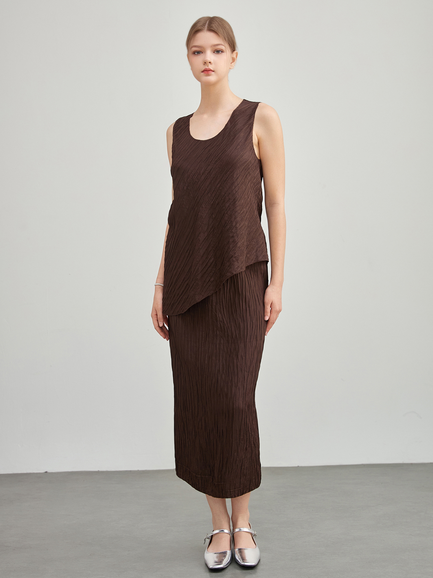 mi-tu 桑蠶絲半身裙