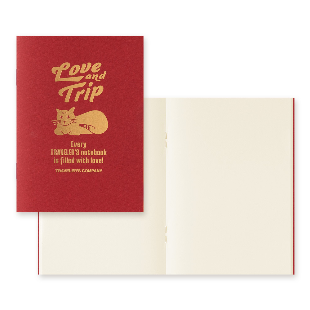 TRC「LOVE AND TRIP」酒紅限定｜PA 補充包空白｜日本 Traveler’s Notebook 旅人筆記本