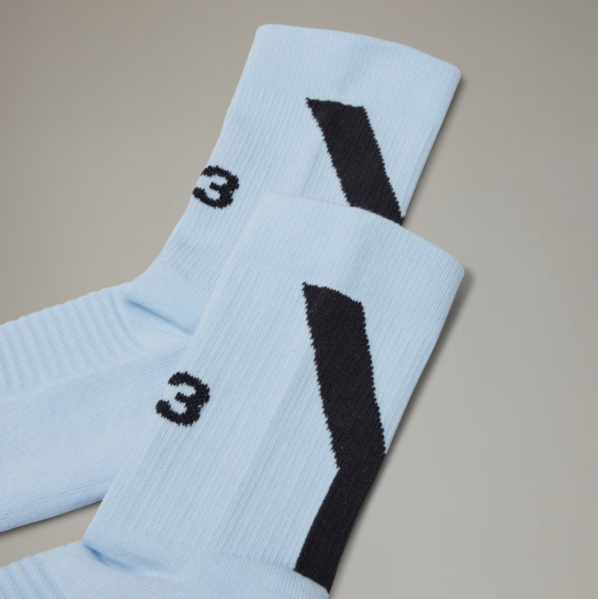 【 Y-3 SOCK HI 長襪 - 冰藍 】