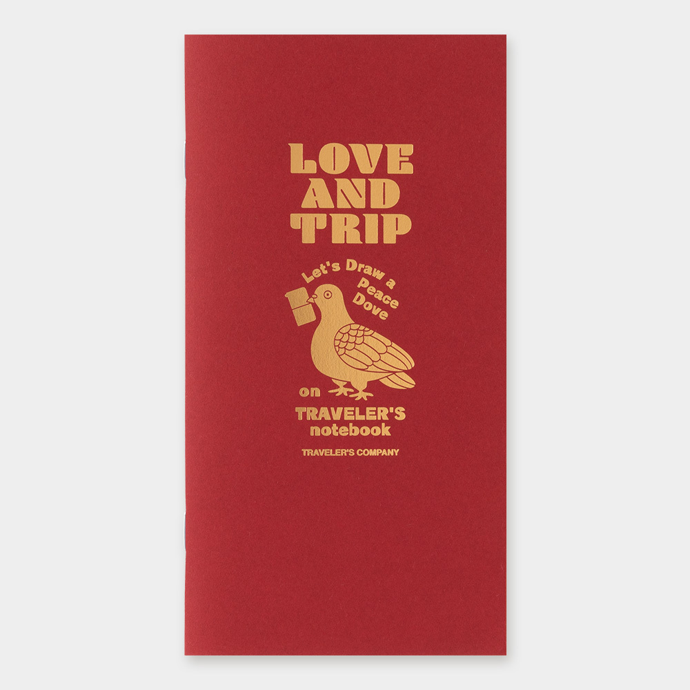 TRC「LOVE AND TRIP」酒紅限定｜標準 補充包空白｜日本 Traveler’s Notebook 旅人筆記本