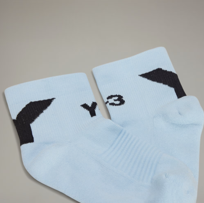 【 Y-3 SOCK LO 短襪 - 冰藍 】