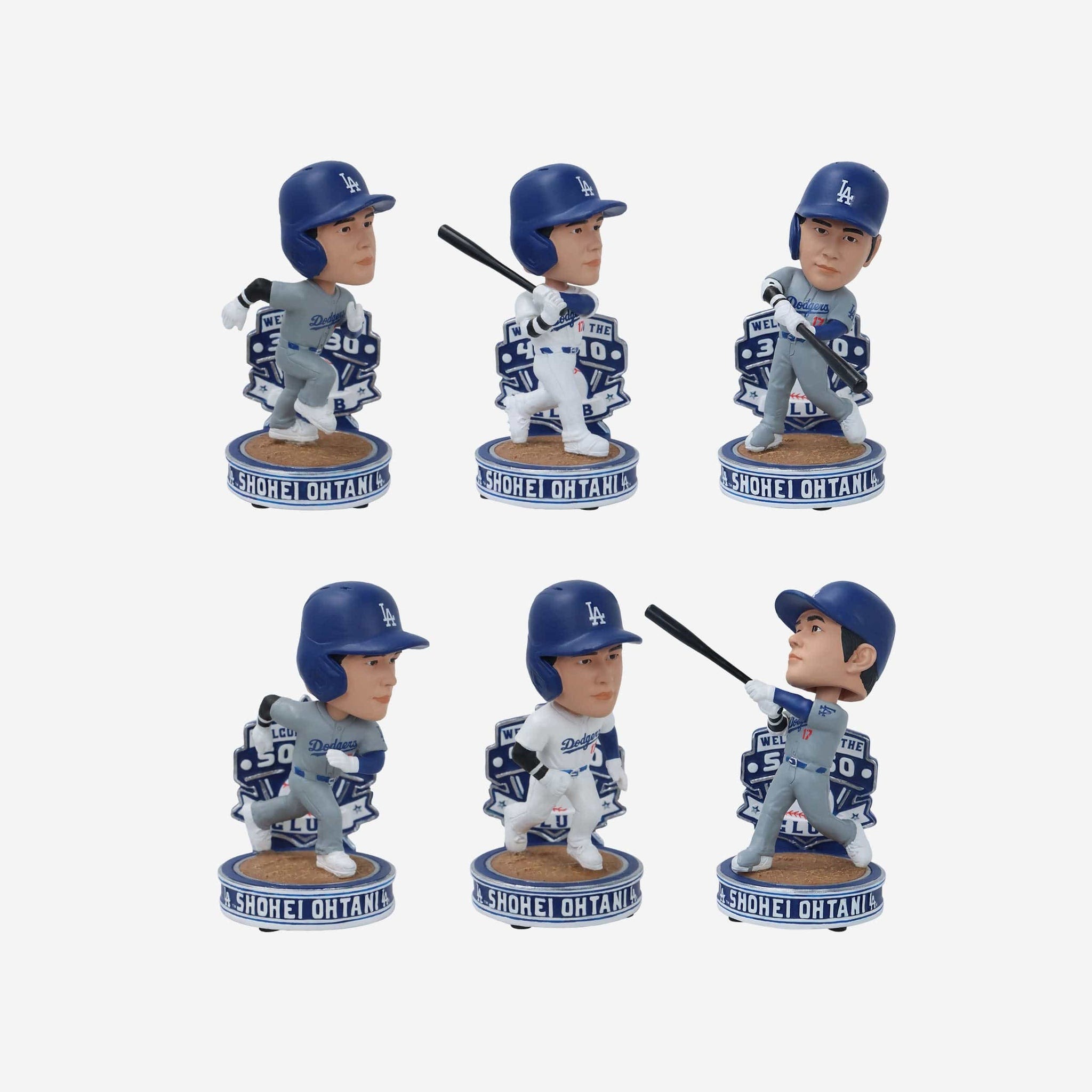 MLB公仔 Shohei Ohtani Los Angeles Dodgers Journey to 50 Home Runs & 50 Stolen Bases 洛杉磯道奇 50/50俱樂部 大谷翔平 迷你公仔 Foco Mini Bobblehead 搖頭娃娃 全新含盒裝 全球限量1050組