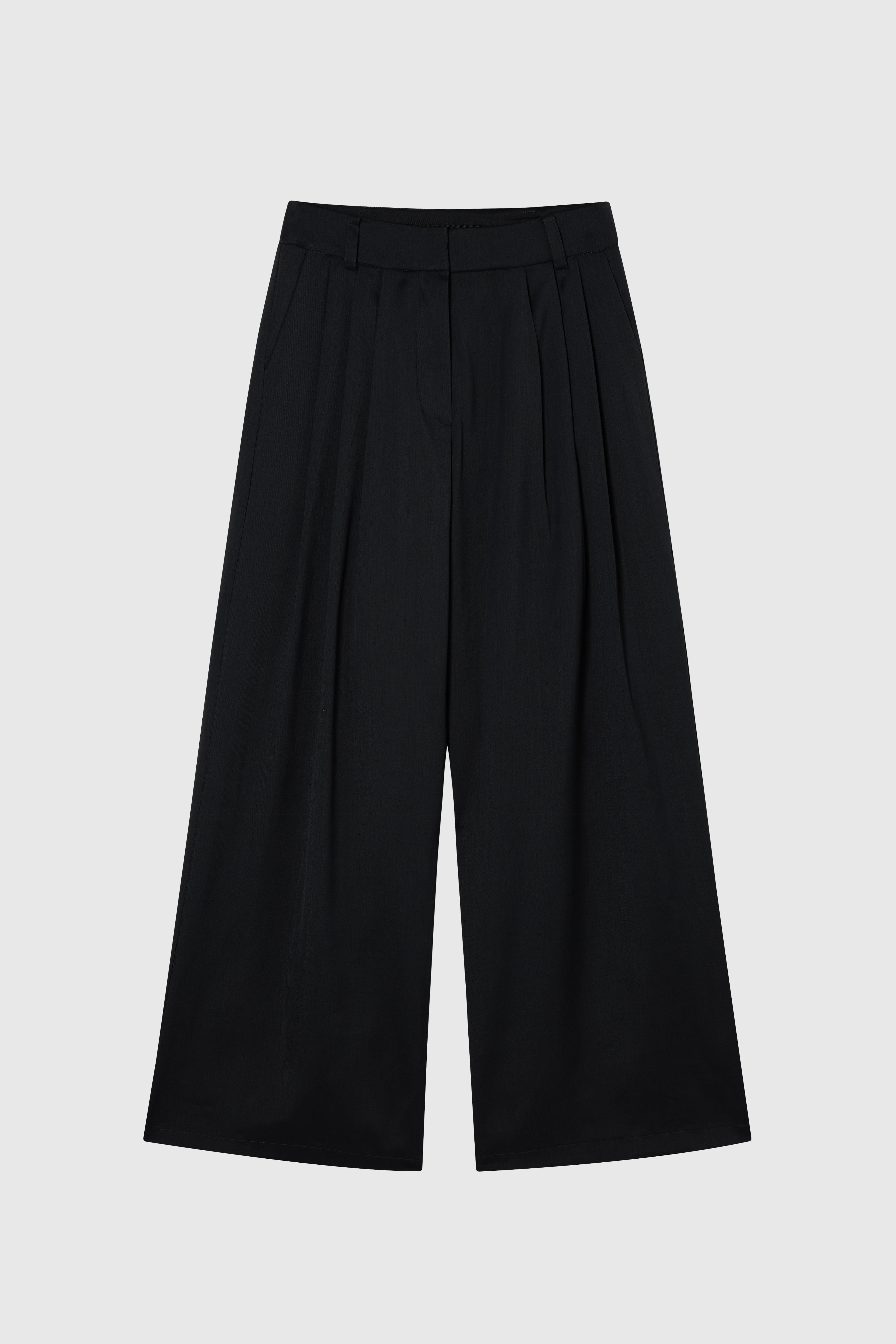 ASTUTE三褶寬褲 女（黑色）