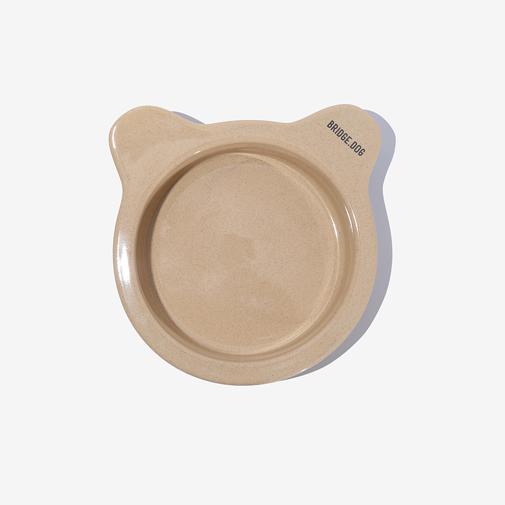 BRIDGE. DOG BASIC 泰迪陶瓷碗 (核桃)
