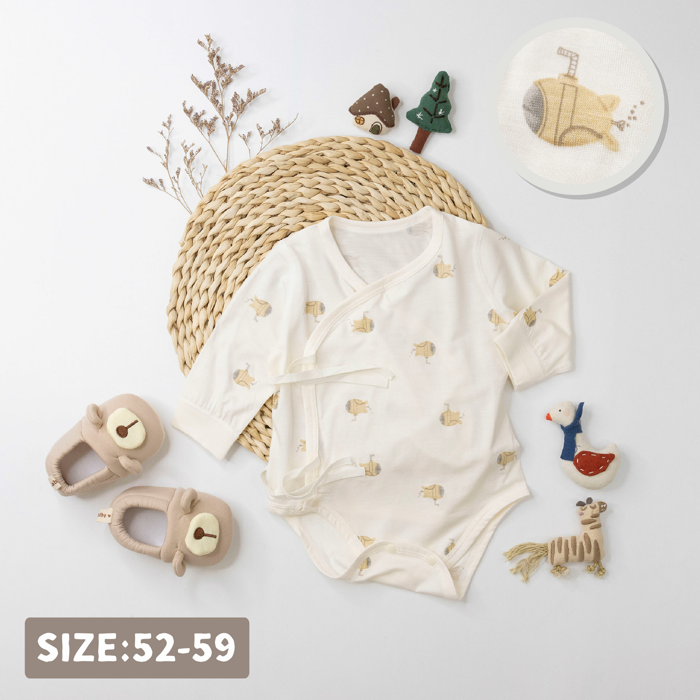 純淨系列【T0013】深海潛水挺開襟長袖包屁衣