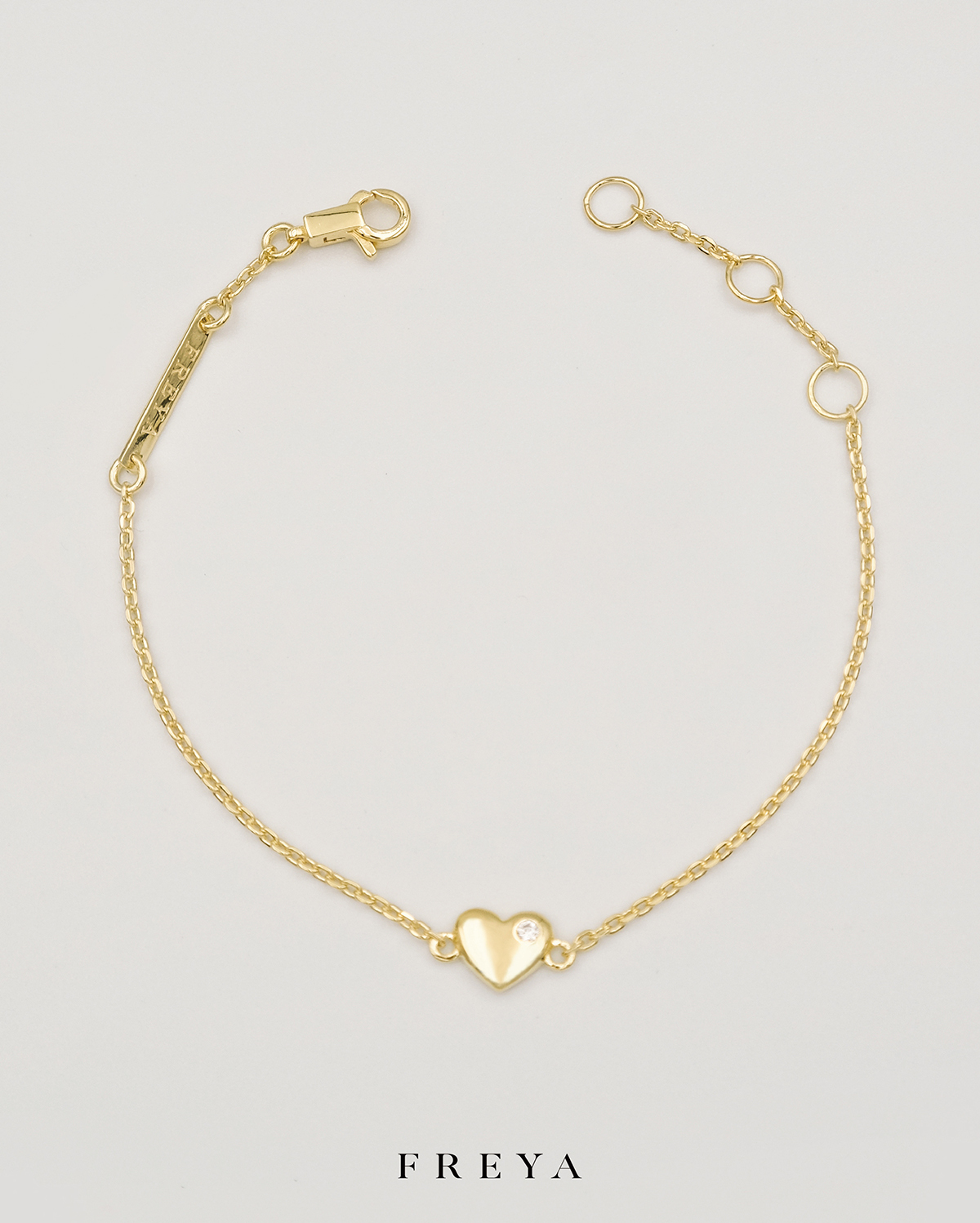 FREYA 單鑽 愛心手鍊