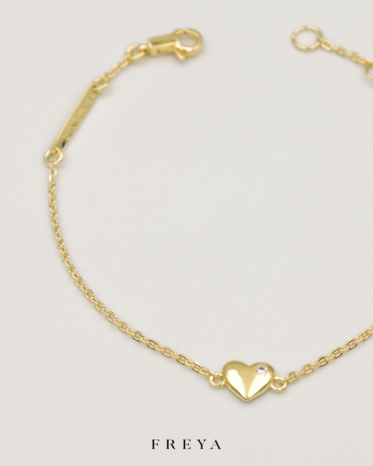 FREYA 單鑽 愛心手鍊