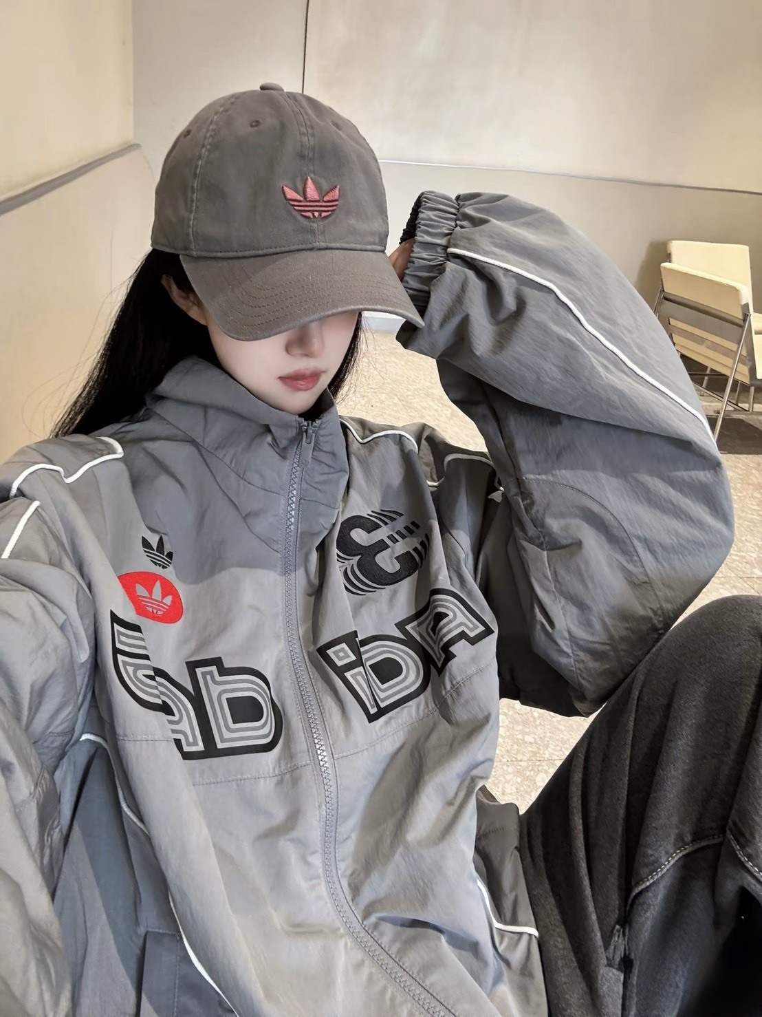 KTQ STORE ‧ ADIDAS ORIGINALS 復古 賽車風 立領 外套 JM8034