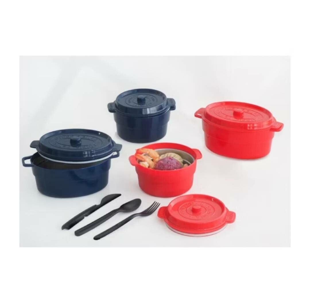 嘉義院∣鑄鐵鍋造型便當盒-紅色