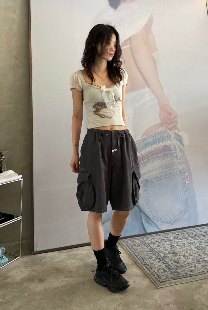 SCULPTOR) Puff Sleeve Top Cream
