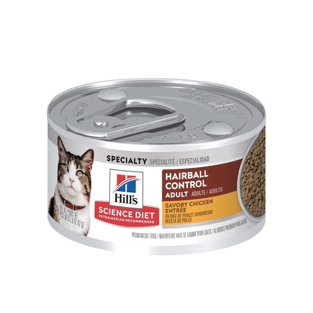 Hill's - 貓濕糧 - 成貓 毛球控制雞肉主食罐 2.9OZ (24罐) 10799