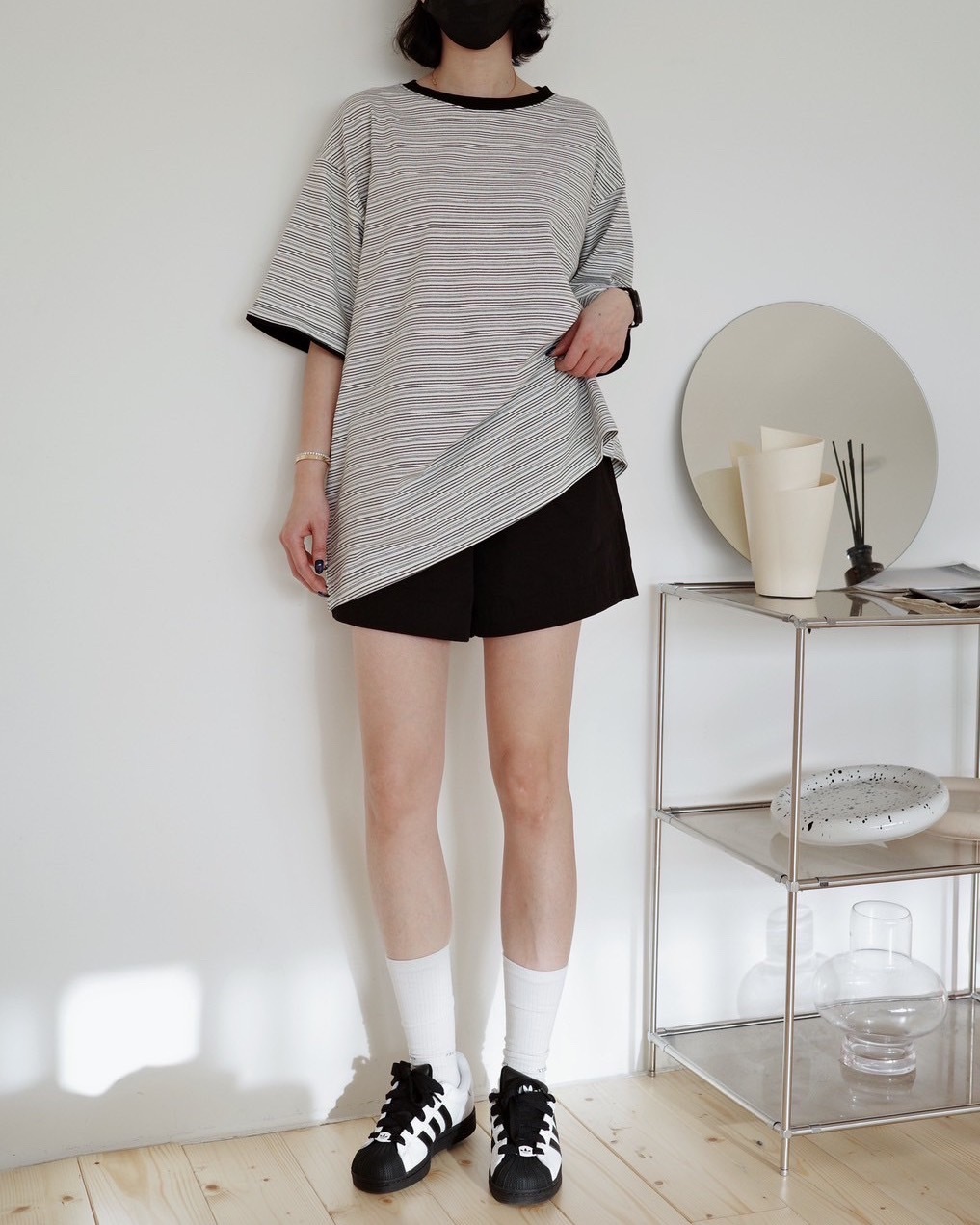 春夏新款/配色條紋上衣 MANIFEST正韓🇰🇷