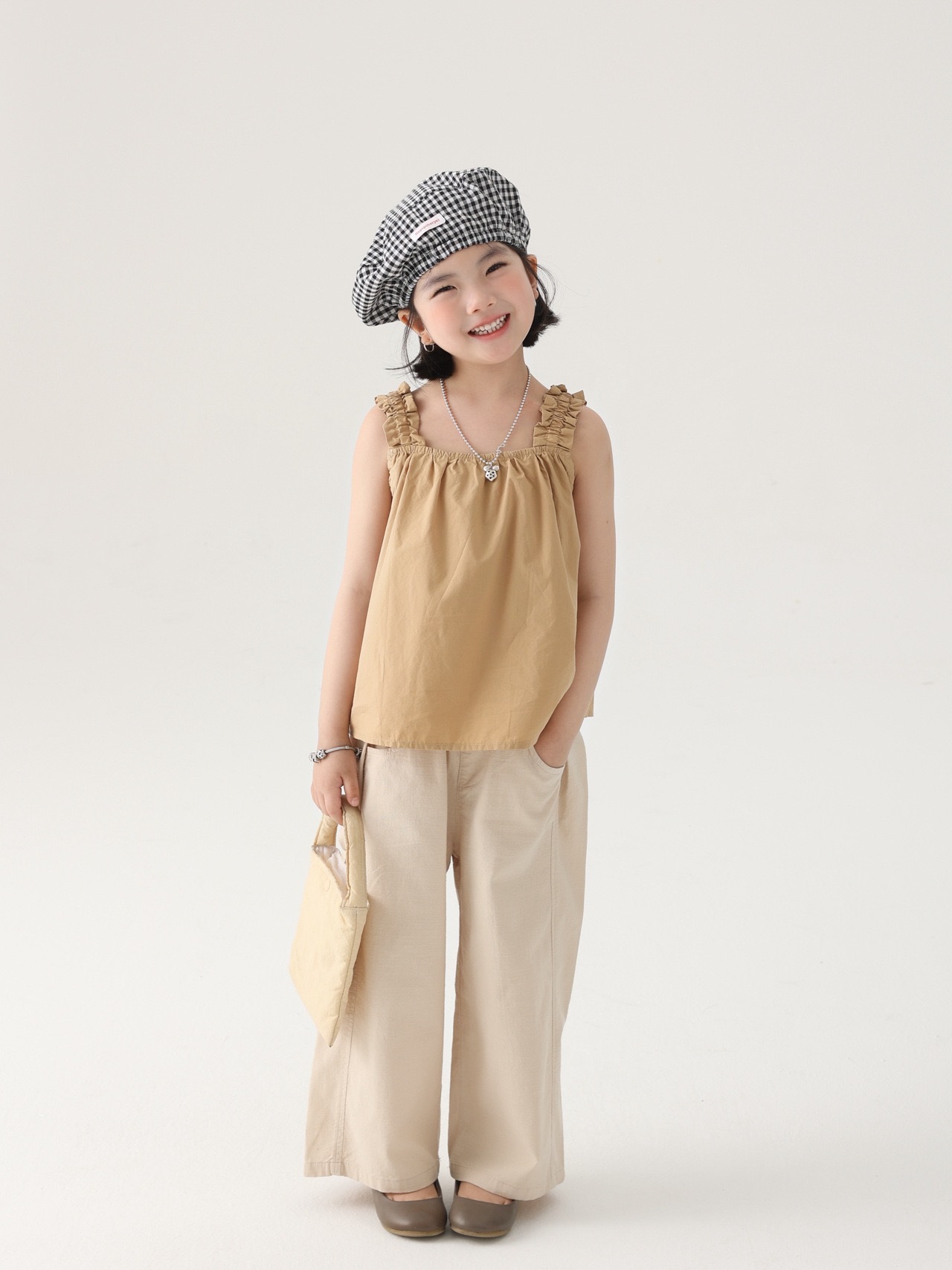 親子裝_兩色荷葉背心