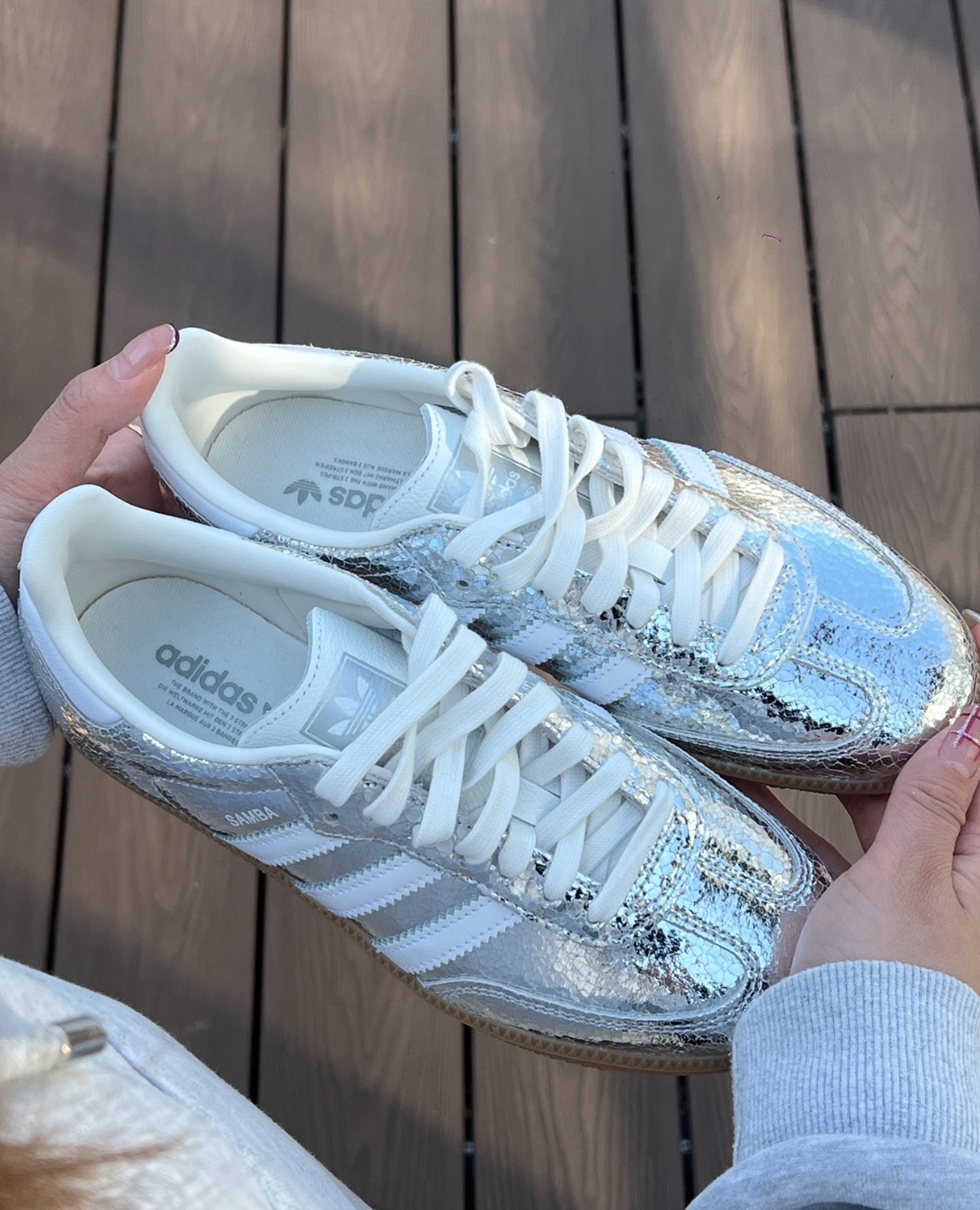adidas Samba OG 銀色 女款 低筒板鞋