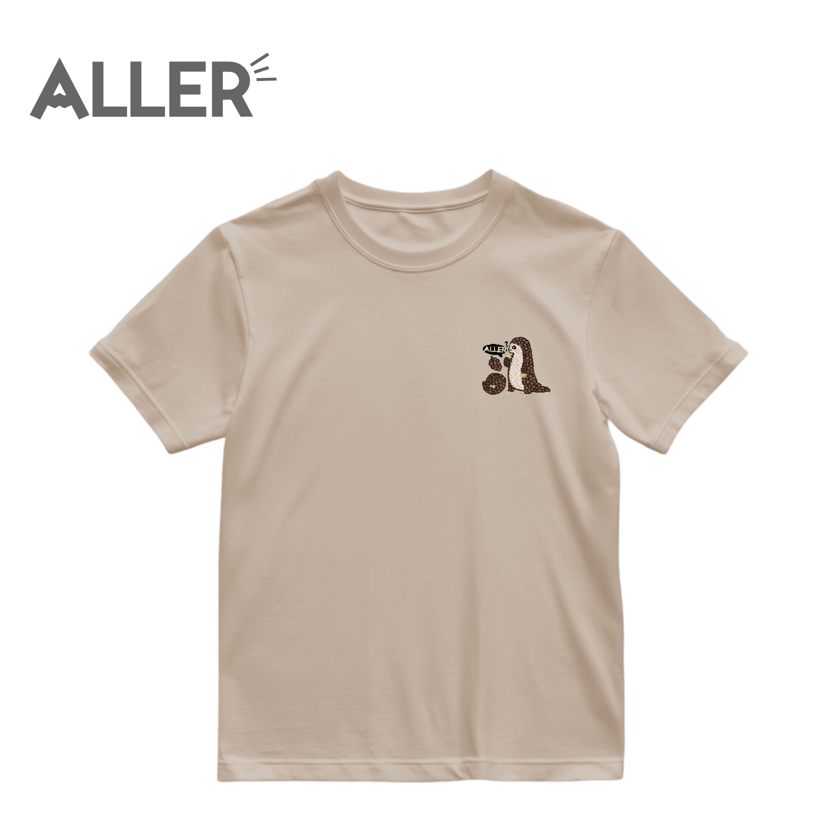 ALLER 絲柔棉珍稀動物系列刺繡短袖T 中性款 (7色) 10AL6602T
