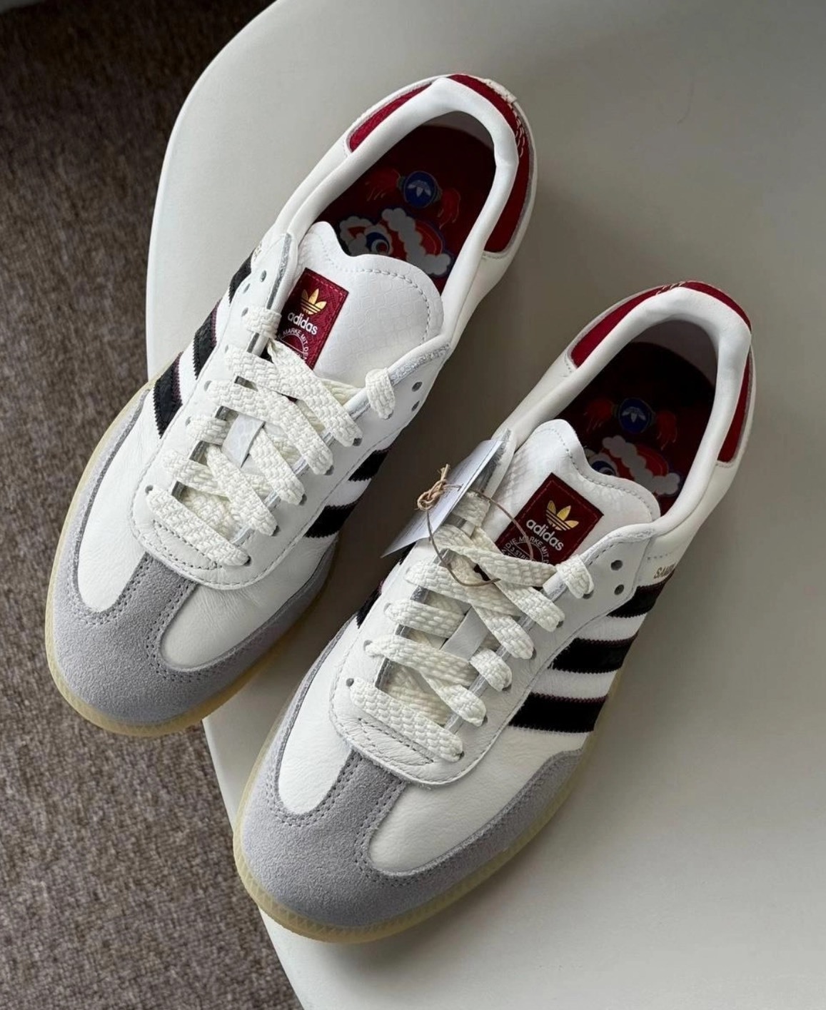 adidas Samba 蛇年限定 白色 男女同款