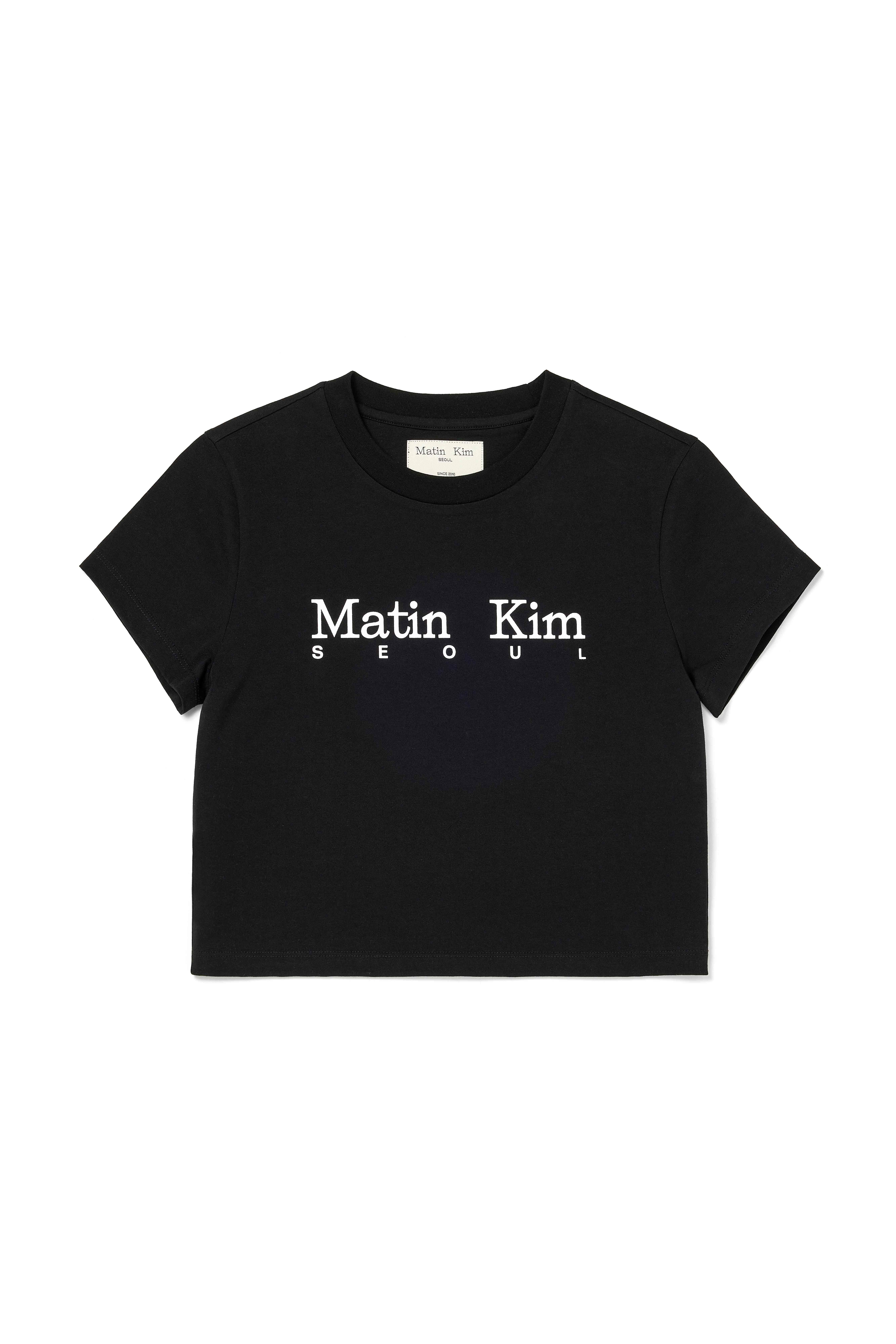首爾LOGO短版上衣 黑色