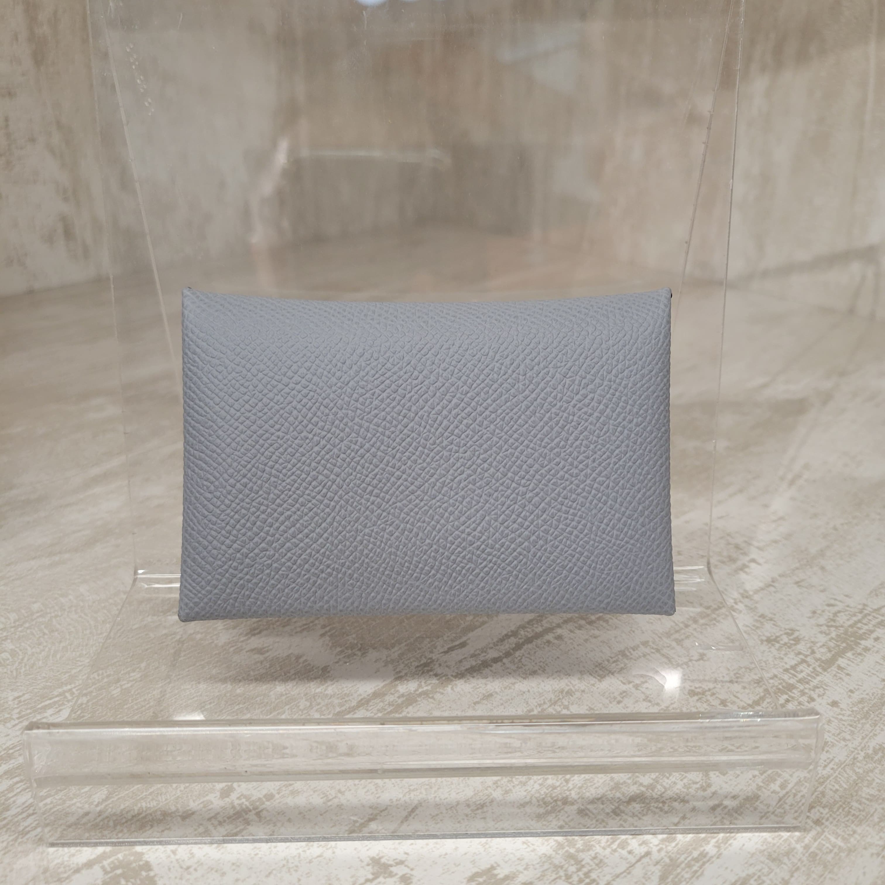 Hermes Calvi P0 GRIS PANTIN EPSOM 卡包 木偶灰