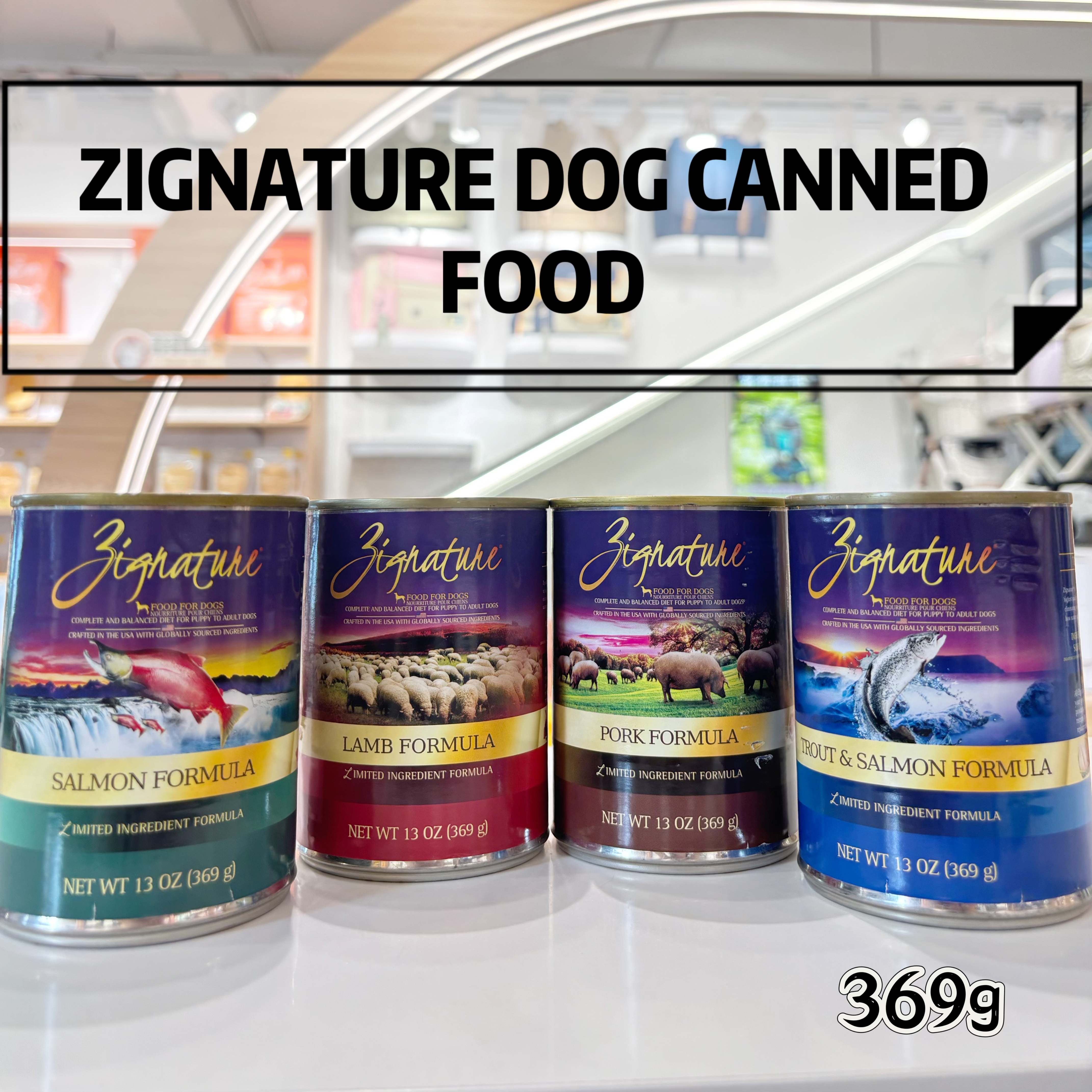 ZIGNATURE DOG CANNED FOOD 369G
