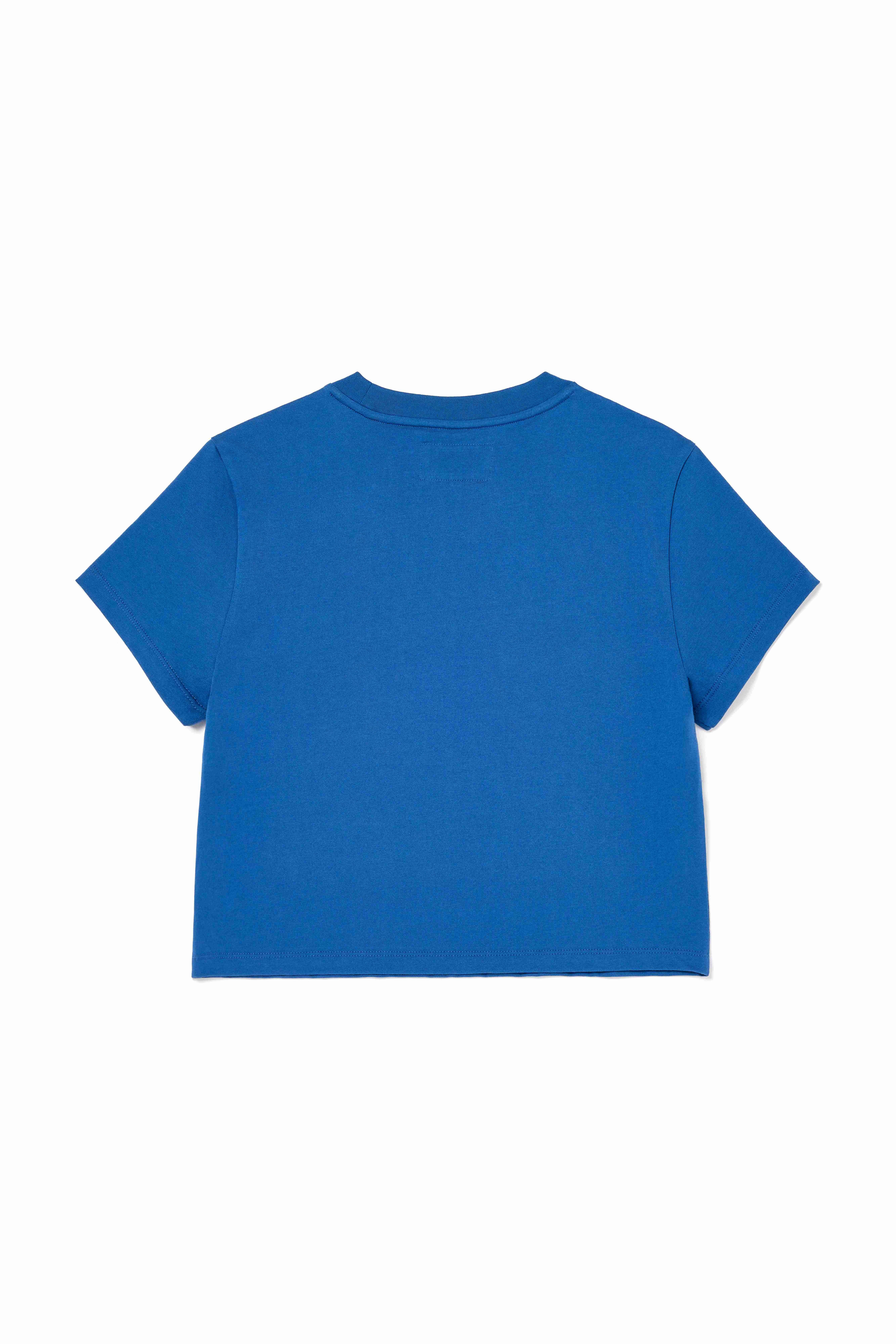 首爾LOGO短版上衣 藍色