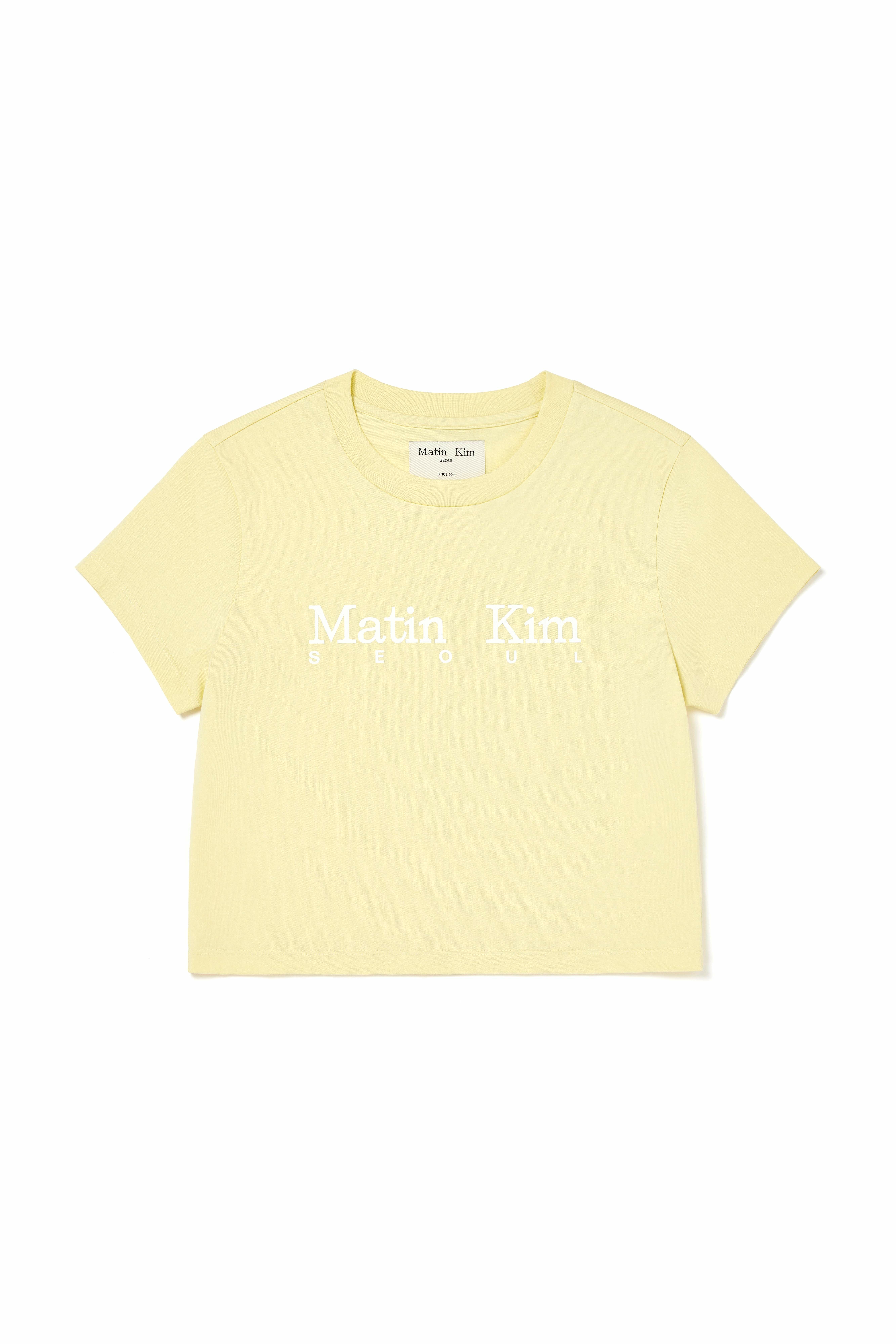 首爾LOGO短版上衣 黃色