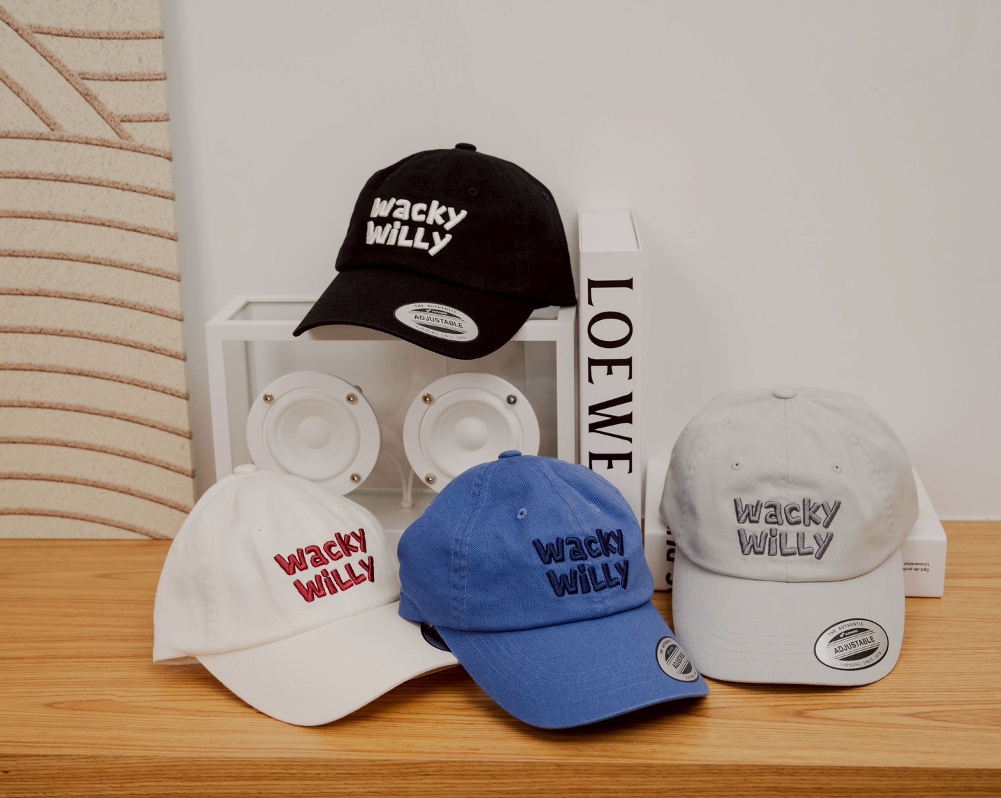 【現貨】WACKY WILLY 刺繡字母LOGO 皮扣老帽 4色 WA2501CA03