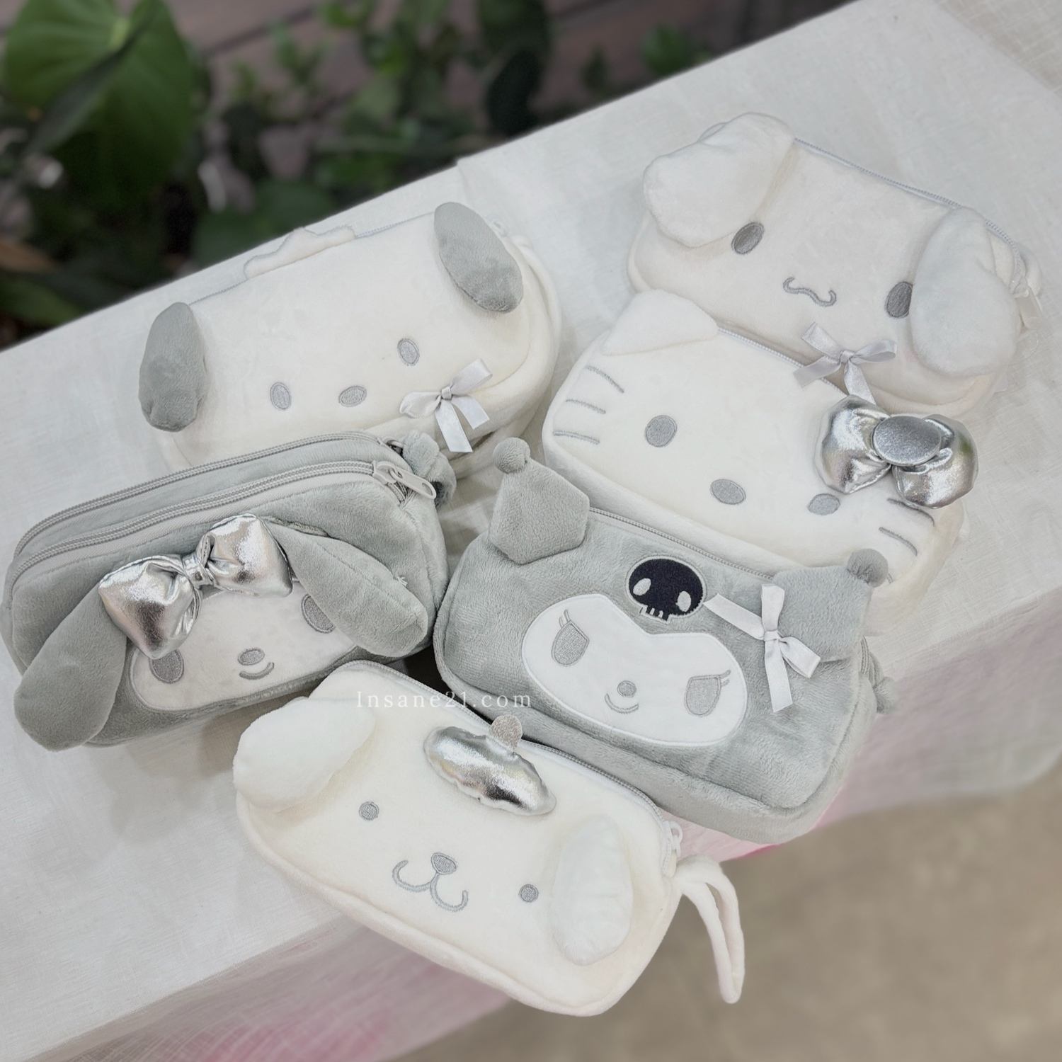 正版 三麗鷗 SANRIO 韓國銀色 收納包 化妝包 帕恰狗 大耳狗 美樂蒂 酷洛米 布丁狗 凱蒂貓