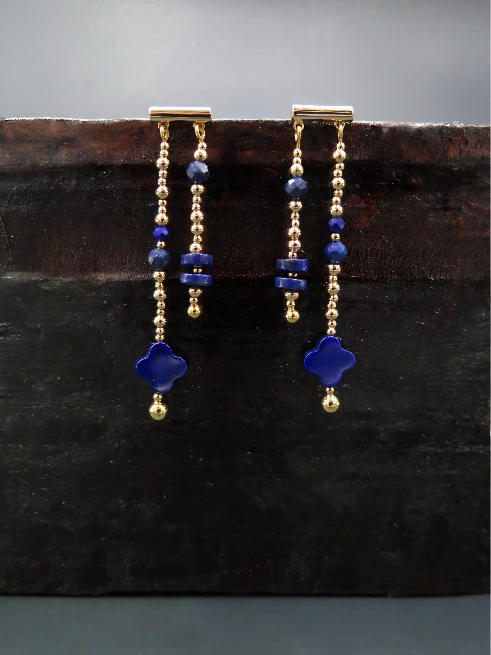 COLE COOL簡約青金石幸運草耳環 母親節禮物