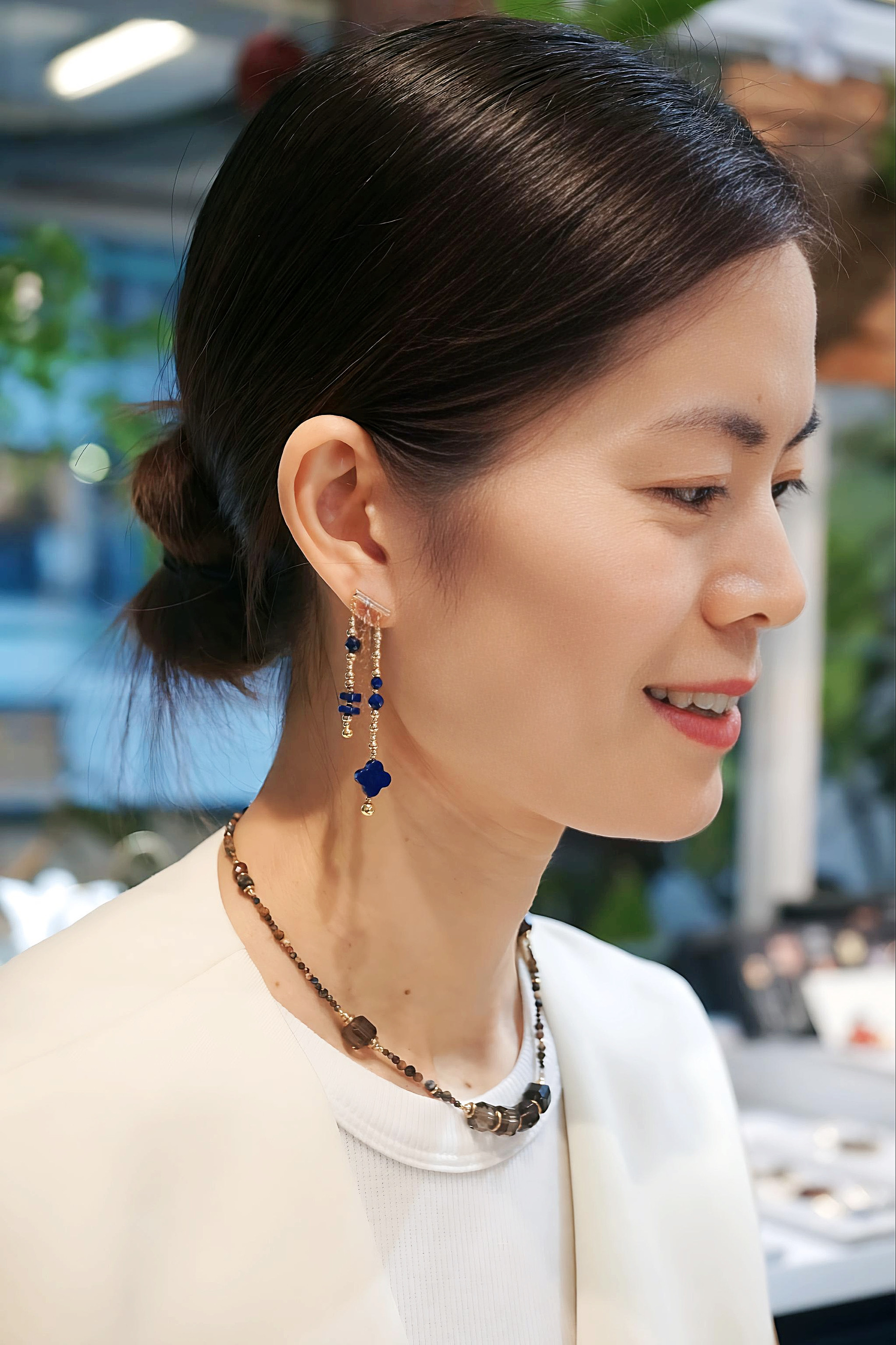 COLE COOL簡約青金石幸運草耳環 母親節禮物