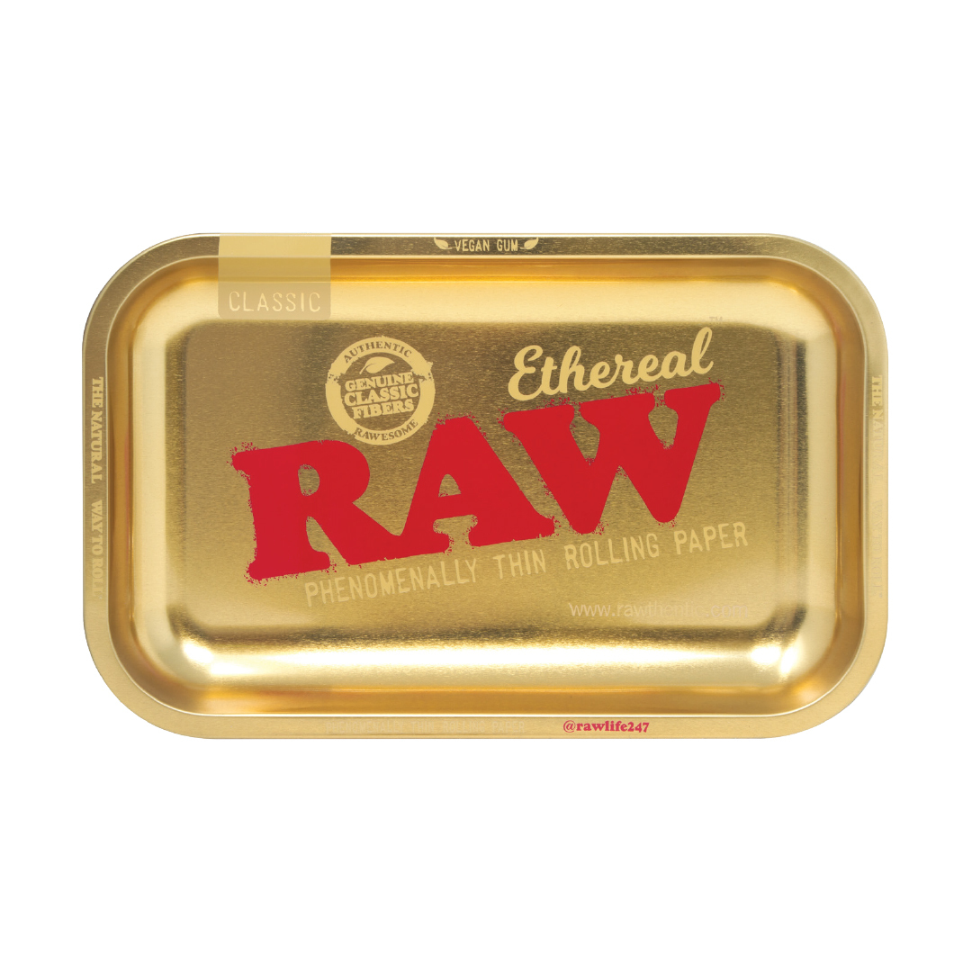 ETHEREAL GOLD ROLLING TRAYS BY RAW