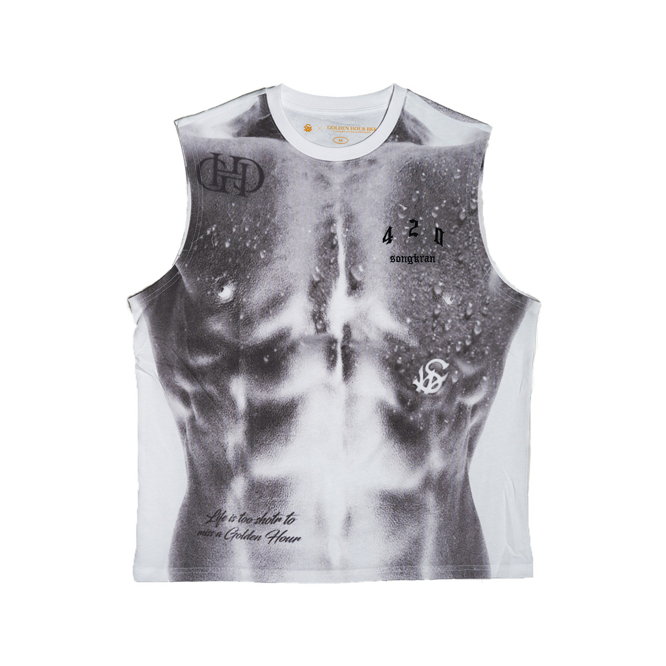 Sway the Don x Golden Hour｜Bkk Sleeveless Tee (White)