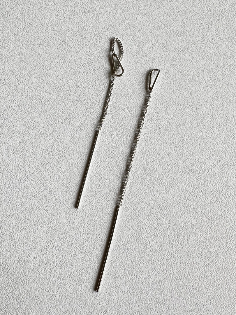 S925 long tassel pierce