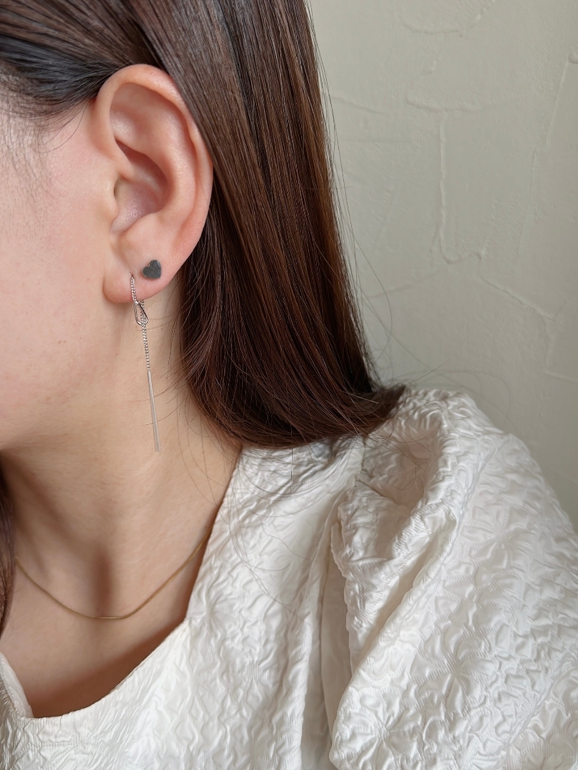 S925 long tassel pierce