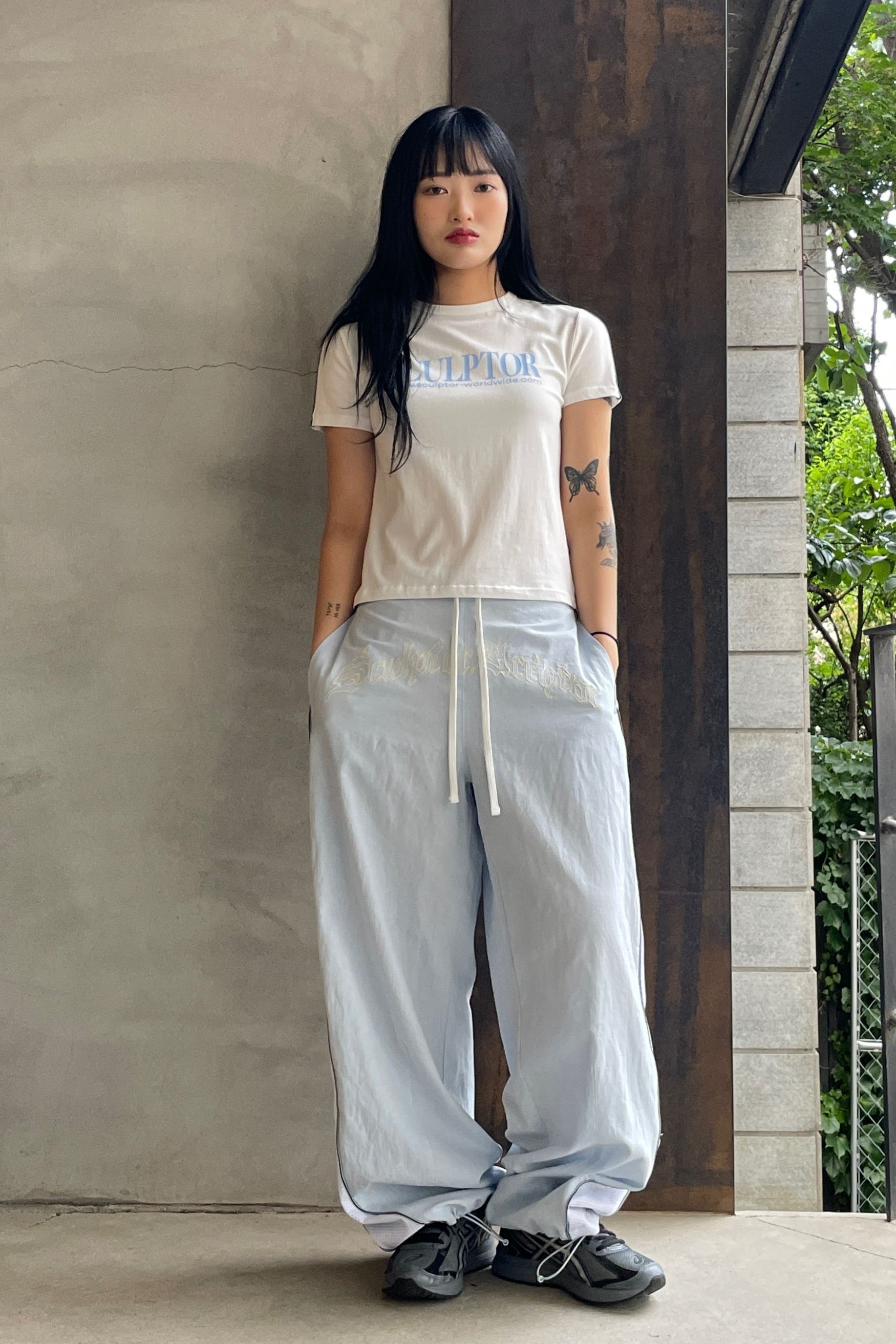 SCULPTOR) Classic Logo Piping Crop Top | 2color