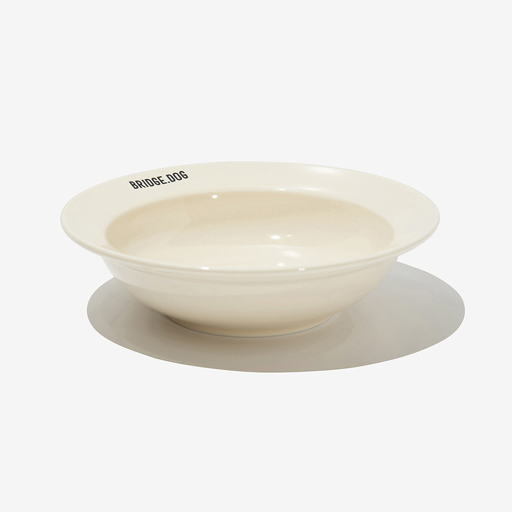 BRIDGE. DOG MINI  亮面飛碟碗 (奶油)