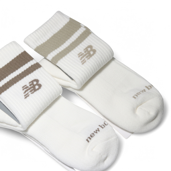 NEW BALANCE 襪子 NB 米白 卡其 咖啡 條紋 高筒襪 長襪 一入 LAS51241-
